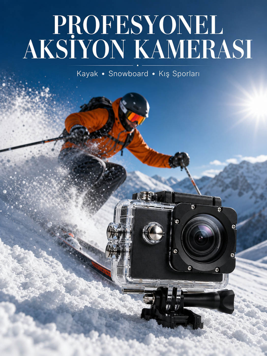 1080P Full HD Spor Kamerası Kompakt ve Dayanıklı Tasarım - Lisinya