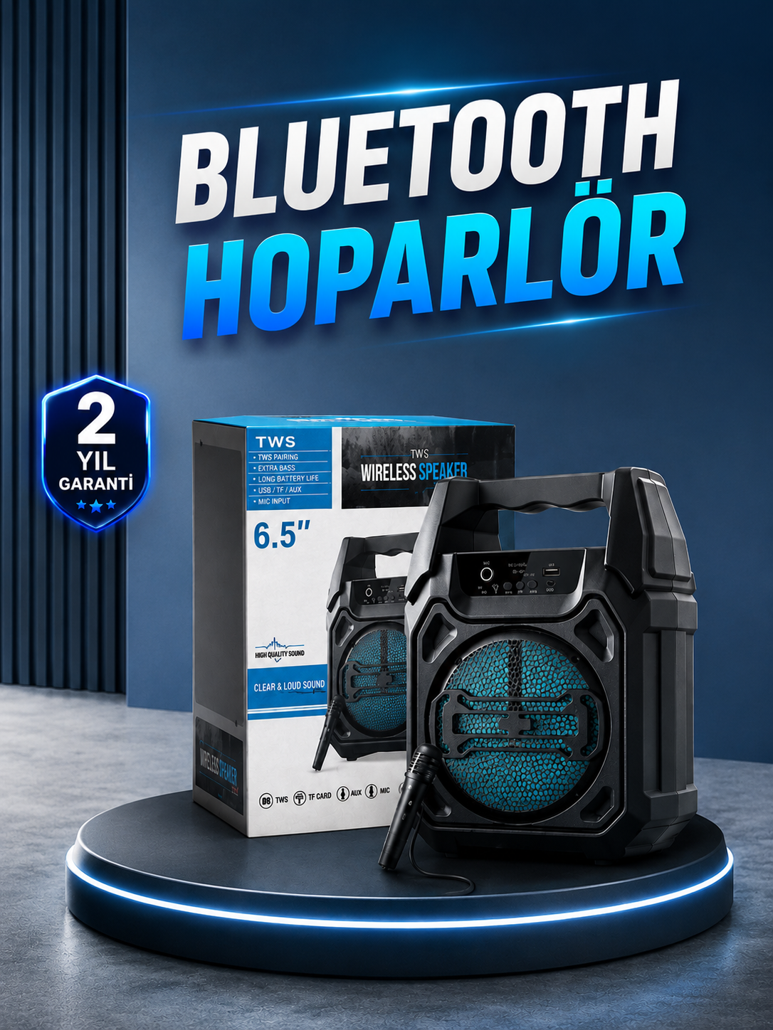 15W Güçlü Ses Çıkışlı Bluetooth Hoparlör FM Radyo ve Mikrofon Destekli - Lisinya 15W Güçlü Ses Çıkışlı Bluetooth Hoparlör FM Radyo ve Mikrofon Destekli - Lisinya