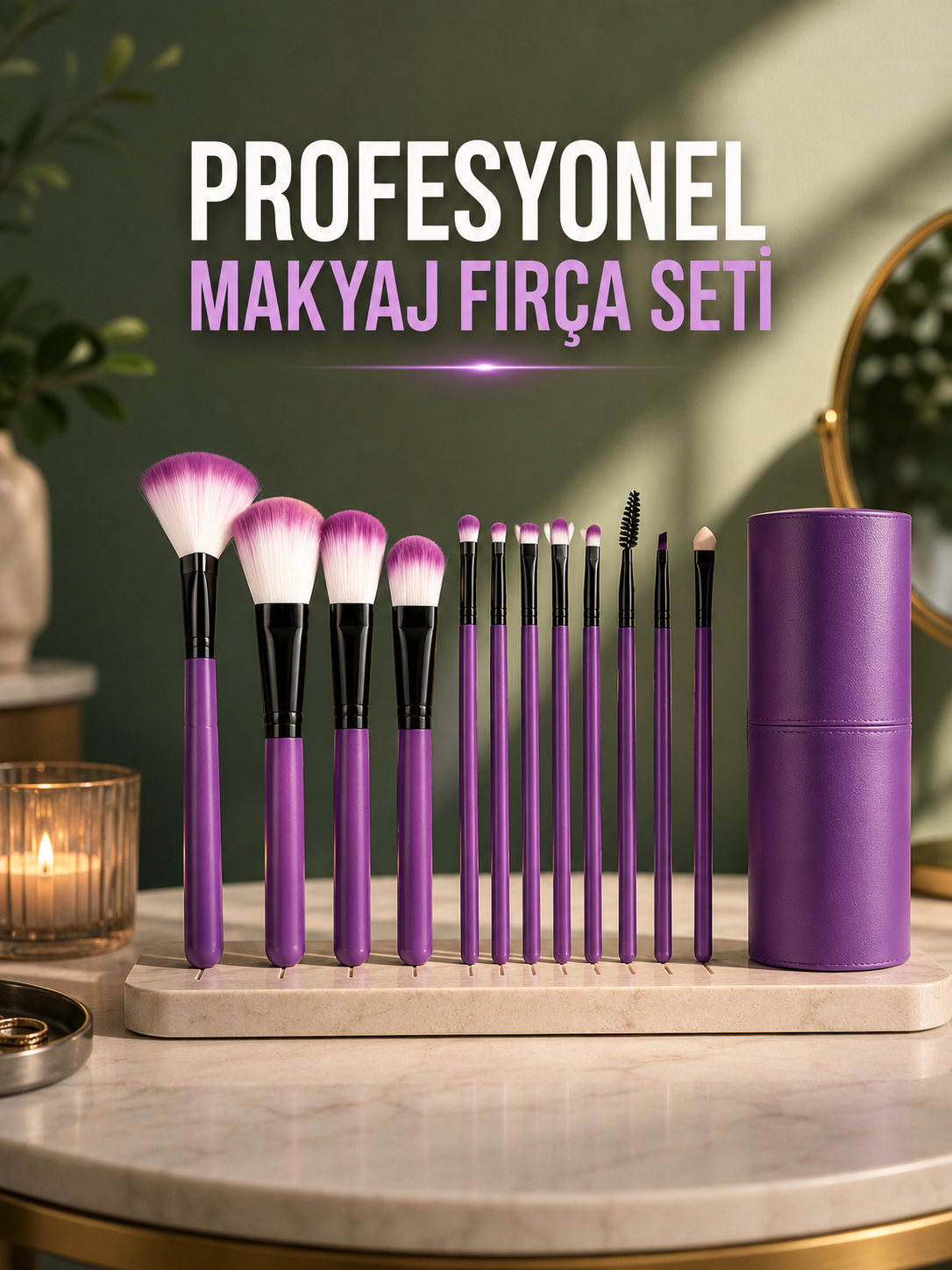 12 PARÇA PROFESYONEL MAKYAJ FIRÇA SETİ - Lisinya 12 PARÇA PROFESYONEL MAKYAJ FIRÇA SETİ - Lisinya