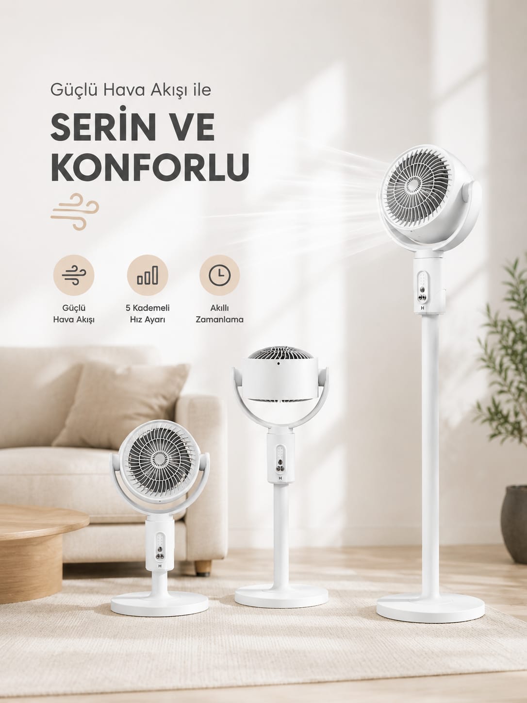 Sessiz Çalışma Özelliğiyle Rahat Kullanım Sunan Dikey Vantilatör - Lisinya Sessiz Çalışma Özelliğiyle Rahat Kullanım Sunan Dikey Vantilatör - Lisinya