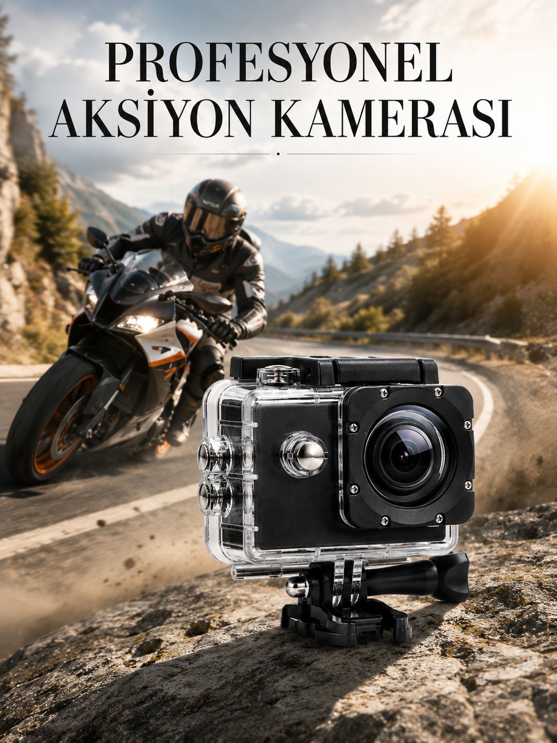 Profesyonel 4K Aksiyon Kamerası Geniş Açılı WiFi Destekli - Lisinya