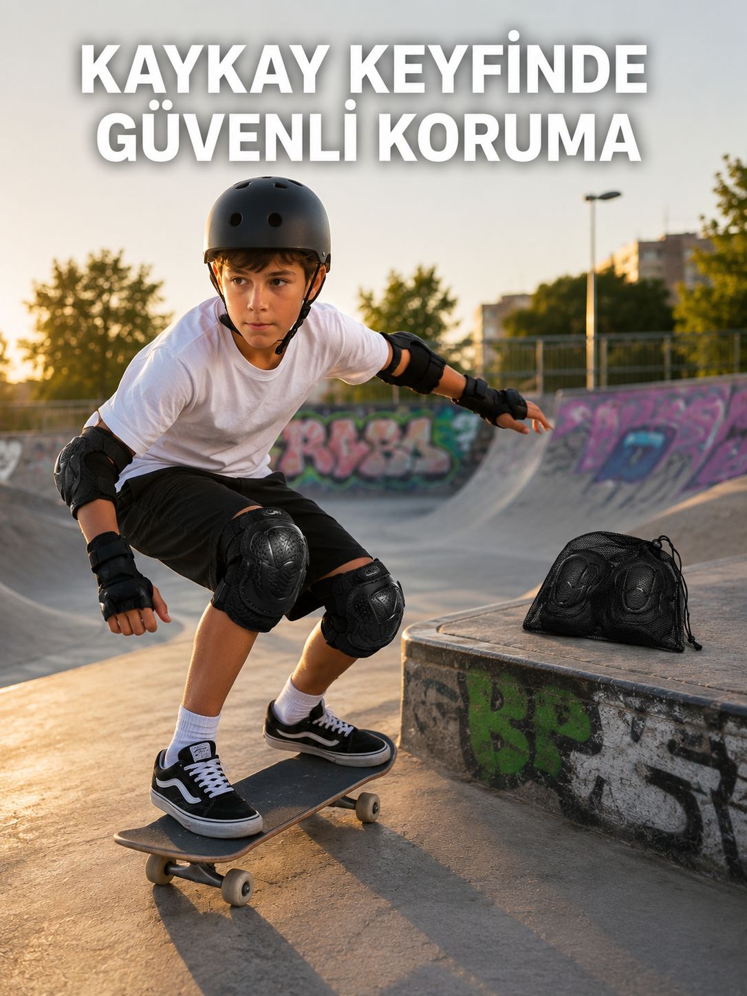 Çocuk Koruyucu Dizlik Dirseklik ve El Bilek Koruyucu Seti 2 Adet Siyah - Lisinya Çocuk Koruyucu Dizlik Dirseklik ve El Bilek Koruyucu Seti 2 Adet Siyah - Lisinya