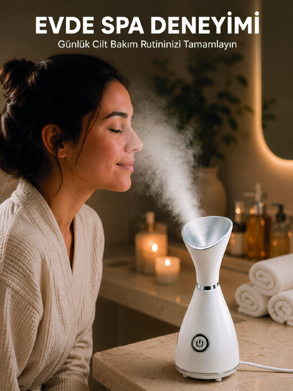 Nano İyonik Buhar Cihazı Tek Tuşla Kullanım Yüz Bakım Makinesi - Lisinya