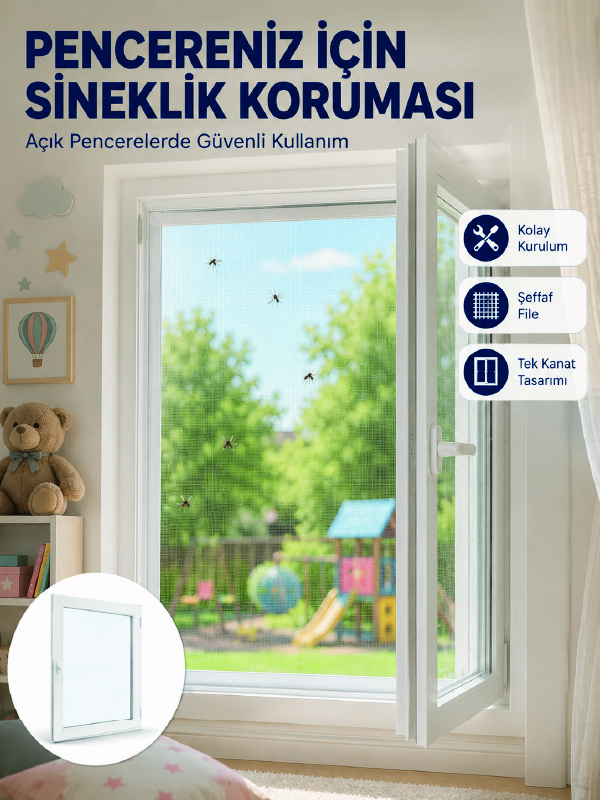 Sinek ve Uçan Böceklere Karşı Koruyucu Pencere Sineklik Filesi - Lisinya