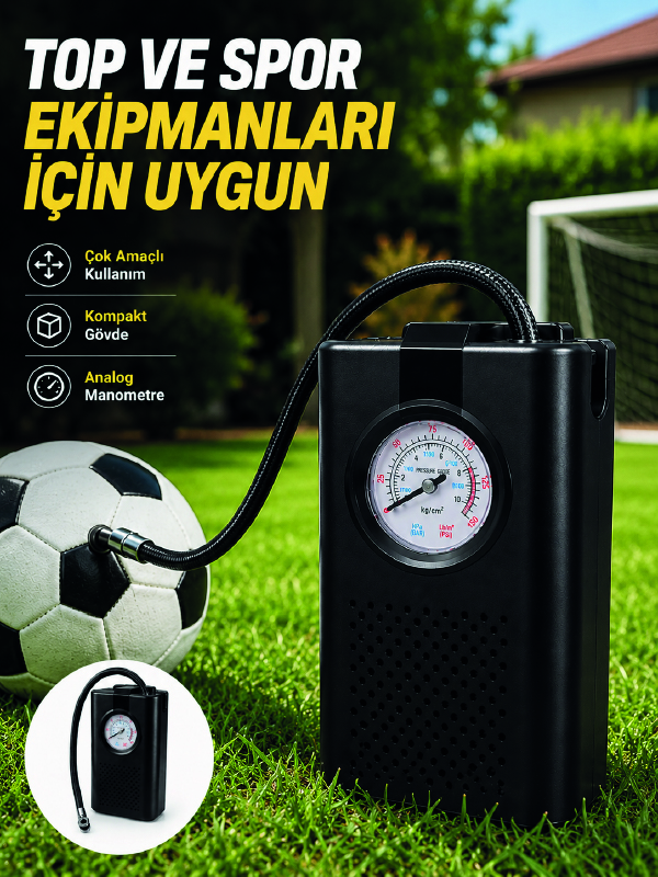 Çok Amaçlı Taşınabilir Hava Pompası Araç Bisiklet Top Lastik Şişirme Pompası - Lisinya Çok Amaçlı Taşınabilir Hava Pompası Araç Bisiklet Top Lastik Şişirme Pompası - Lisinya