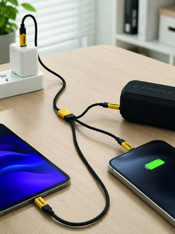 240W Çoklu Şarj Kablosu Type-C Lightning Micro USB Örgü Kablo - Lisinya 240W Çoklu Şarj Kablosu Type-C Lightning Micro USB Örgü Kablo - Lisinya