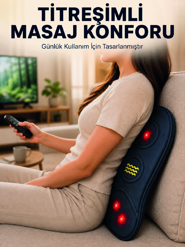 Ergonomik Isıtmalı Bel Masaj Minderi Sırt Destek Minderi - Lisinya Ergonomik Isıtmalı Bel Masaj Minderi Sırt Destek Minderi - Lisinya