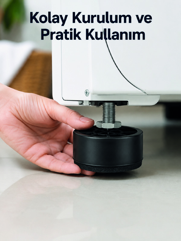 4 Adet Titreşim Önleyici Çamaşır Makinesi Ayak Pedi - Lisinya