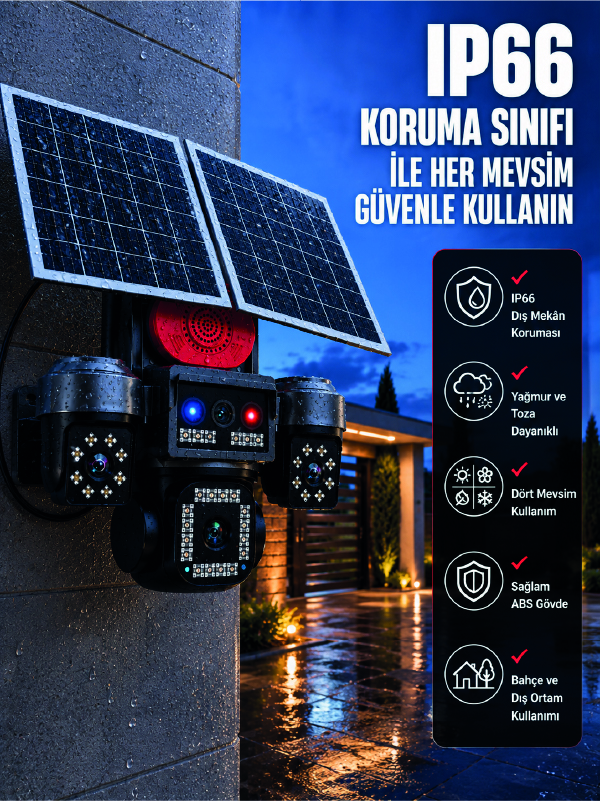 Uzaktan Canlı İzleme Destekli 4 Kameralı Akıllı Güvenlik Kamera Sistemi - Lisinya Uzaktan Canlı İzleme Destekli 4 Kameralı Akıllı Güvenlik Kamera Sistemi - Lisinya