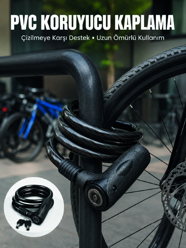 24 mm Kalın Çelik Halat ile Motosiklet ve Bisikletiniz İçin Güçlü Güvenlik - Lisinya 24 mm Kalın Çelik Halat ile Motosiklet ve Bisikletiniz İçin Güçlü Güvenlik - Lisinya