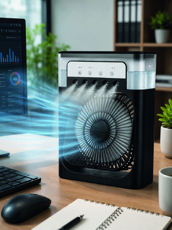Su Hazneli Püskürtmeli Fan 1-3-5 Püskürtme Seçeneği, Type-C Güç Girişi - Lisinya