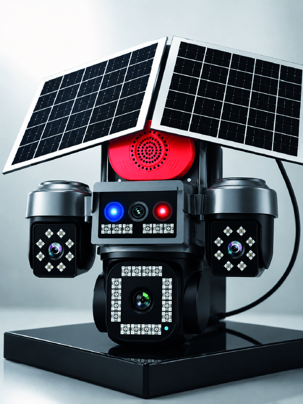 LED Projektörlü Sirenli Güneş Enerjili Akıllı Güvenlik Kamerası - Lisinya LED Projektörlü Sirenli Güneş Enerjili Akıllı Güvenlik Kamerası - Lisinya
