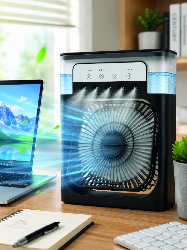 Su Hazneli Püskürtmeli Fan 1-3-5 Püskürtme Seçeneği, Type-C Güç Girişi - Lisinya