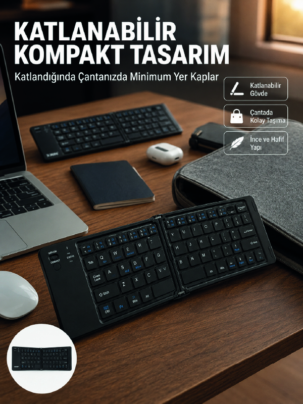 Kablosuz Katlanabilir Bluetooth Klavye Telefon Tablet Bilgisayar Uyumlu - Lisinya Kablosuz Katlanabilir Bluetooth Klavye Telefon Tablet Bilgisayar Uyumlu - Lisinya