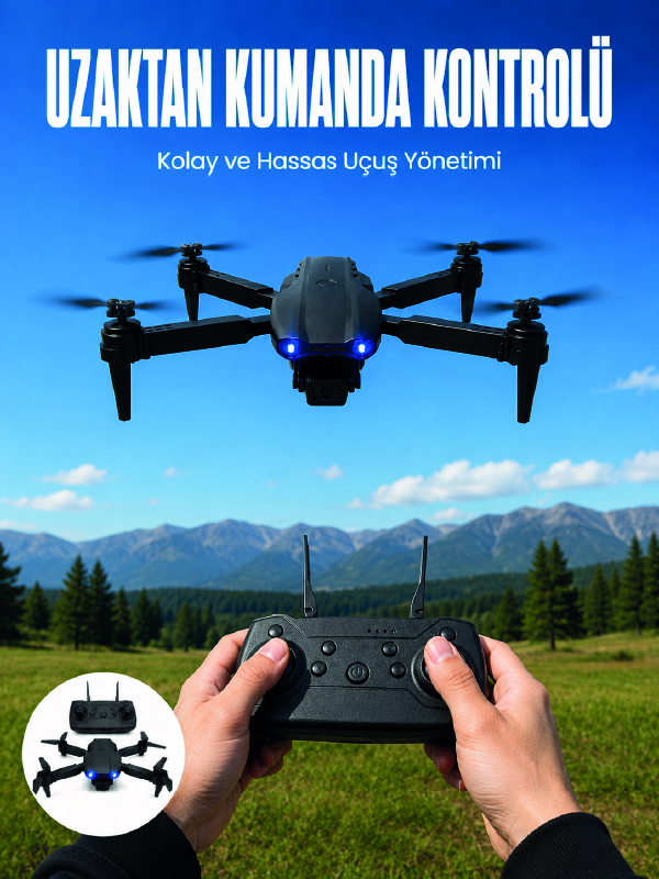 4K HD Kameralı Katlanabilir Drone Sabit Yükseklik Destekli Uzaktan Kumandalı Drone - Lisinya 4K HD Kameralı Katlanabilir Drone Sabit Yükseklik Destekli Uzaktan Kumandalı Drone - Lisinya