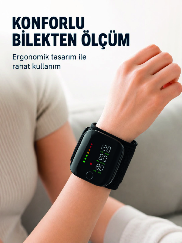 Şarj Edilebilir Bilekten Tansiyon Aleti Tek Tuşla Ölçüm - Lisinya Şarj Edilebilir Bilekten Tansiyon Aleti Tek Tuşla Ölçüm - Lisinya