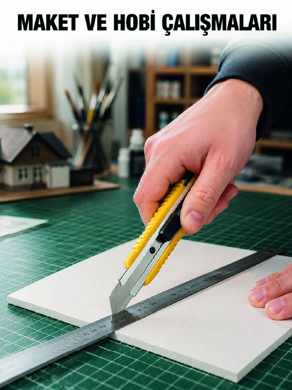 5 Adet Metal Falçata Seti Ergonomik Saplı Çelik Maket Bıçağı Koli Ambalaj PVC Kesici - Lisinya 5 Adet Metal Falçata Seti Ergonomik Saplı Çelik Maket Bıçağı Koli Ambalaj PVC Kesici - Lisinya