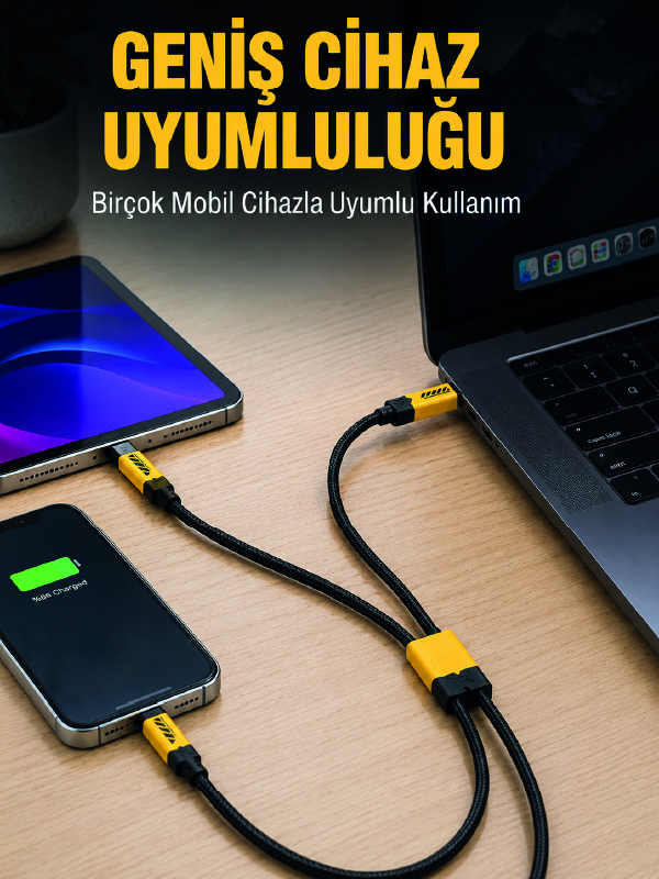 240W Çoklu Şarj Kablosu Type-C Lightning Micro USB Örgü Kablo - Lisinya 240W Çoklu Şarj Kablosu Type-C Lightning Micro USB Örgü Kablo - Lisinya