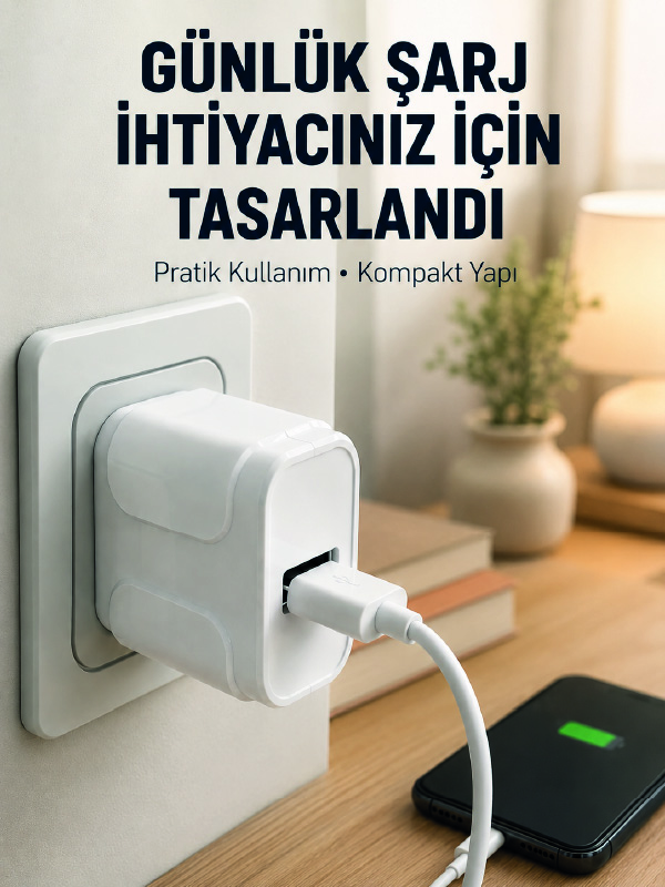 Akıllı Güvenlik Korumalı USB Şarj Başlığı 12W Güç Çıkışı - Lisinya