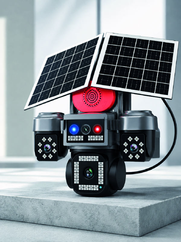 LED Projektörlü Sirenli Güneş Enerjili Akıllı Güvenlik Kamerası - Lisinya LED Projektörlü Sirenli Güneş Enerjili Akıllı Güvenlik Kamerası - Lisinya