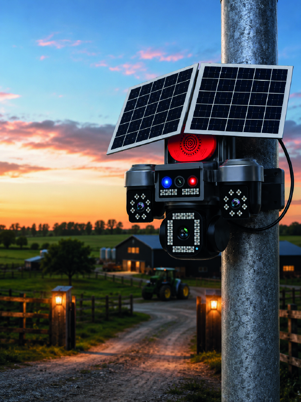 LED Projektörlü Sirenli Güneş Enerjili Akıllı Güvenlik Kamerası - Lisinya LED Projektörlü Sirenli Güneş Enerjili Akıllı Güvenlik Kamerası - Lisinya