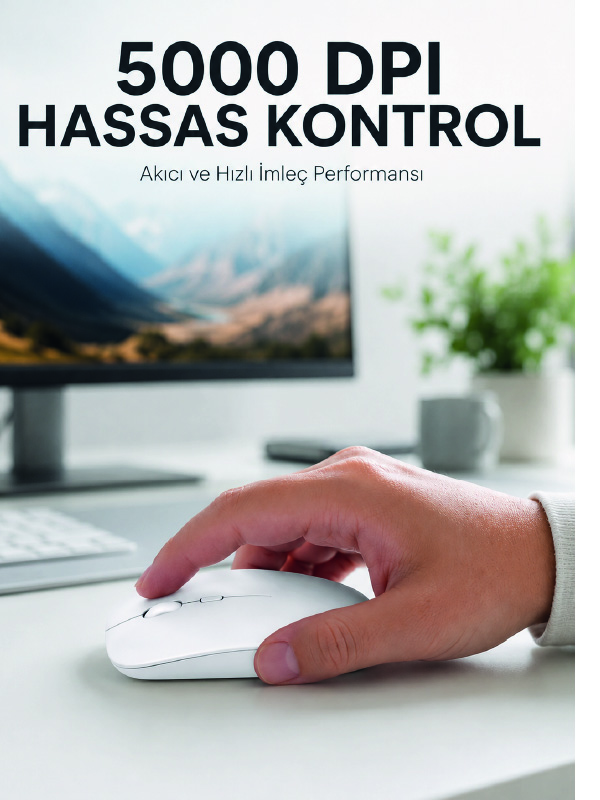Kablosuz Bluetooth Oyuncu Mouse Sessiz Tıklama Ergonomik Wireless Fare - Lisinya Kablosuz Bluetooth Oyuncu Mouse Sessiz Tıklama Ergonomik Wireless Fare - Lisinya