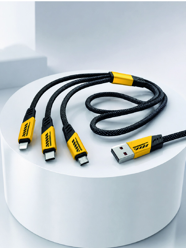 240W Çoklu Şarj Kablosu Type-C Lightning Micro USB Örgü Kablo - Lisinya 240W Çoklu Şarj Kablosu Type-C Lightning Micro USB Örgü Kablo - Lisinya