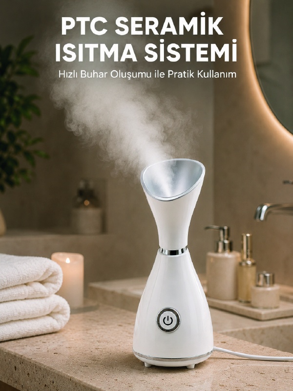 Nano İyonik Cilt Bakım Buhar Makinesi PTC Isıtma Sistemli - Lisinya