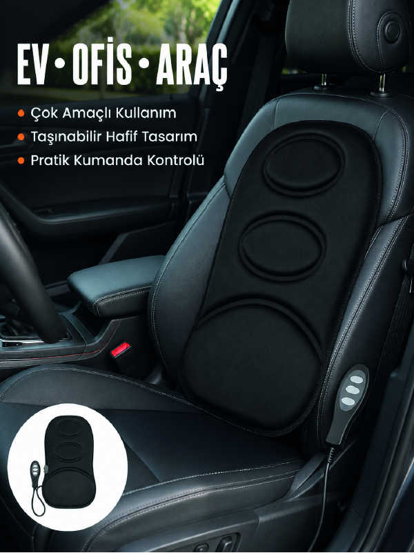 Sırt ve Bel Masaj Minderi Motorlu, Kademeli Şiddet Ayarlı Masaj Koltuğu Pedi - Lisinya Sırt ve Bel Masaj Minderi Motorlu, Kademeli Şiddet Ayarlı Masaj Koltuğu Pedi - Lisinya