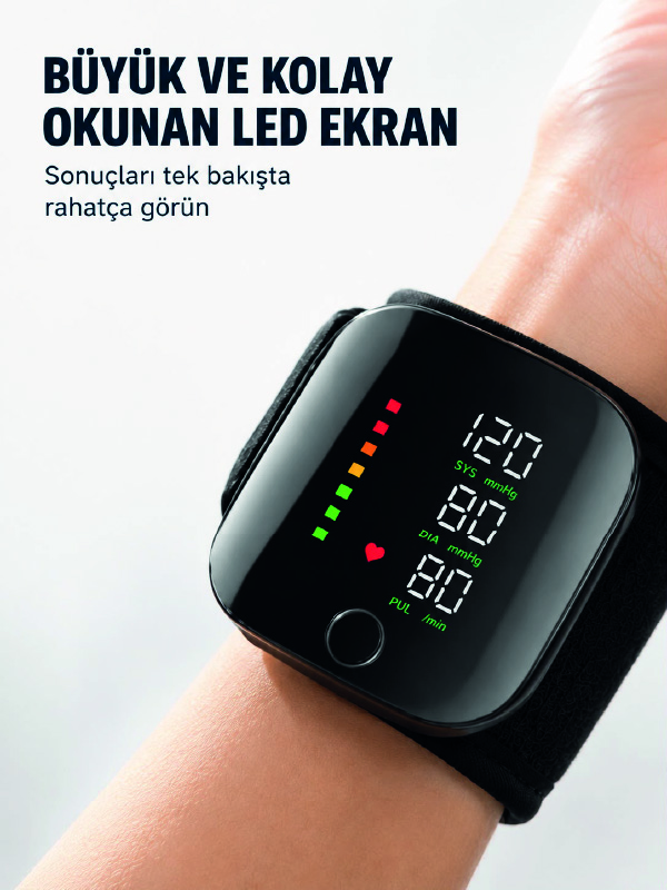Taşınabilir Şarjlı Bilekten Tansiyon Ölçer Pratik Kullanım - Lisinya Taşınabilir Şarjlı Bilekten Tansiyon Ölçer Pratik Kullanım - Lisinya