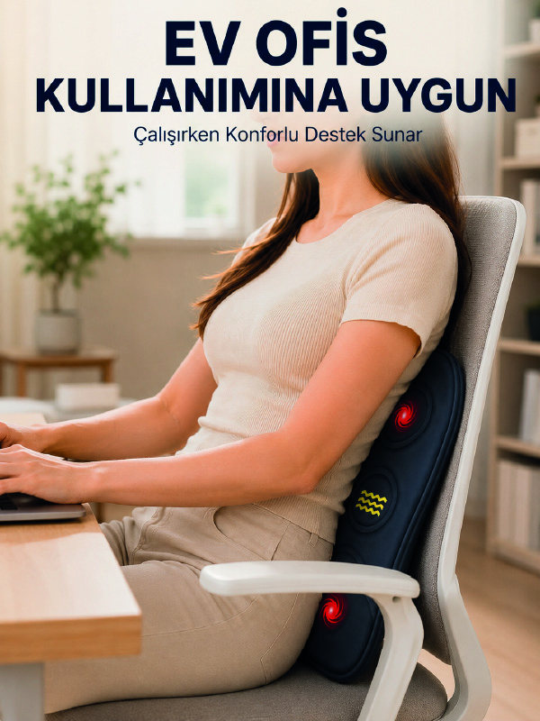 Bel Destek Minderi Isıtmalı Masaj Özellikli Günlük Kullanım - Lisinya Bel Destek Minderi Isıtmalı Masaj Özellikli Günlük Kullanım - Lisinya