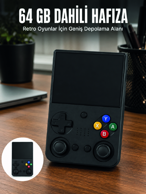 aşınabilir Retro El Oyun Konsolu 64GB Hafızalı IPS Ekranlı Oyun Cihazı - Lisinya aşınabilir Retro El Oyun Konsolu 64GB Hafızalı IPS Ekranlı Oyun Cihazı - Lisinya