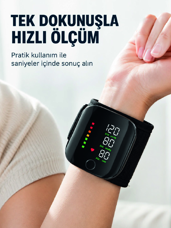 Bilekten Dijital Tansiyon Ölçer Geniş Ekran ve Kolay Okunabilir Gösterge - Lisinya Bilekten Dijital Tansiyon Ölçer Geniş Ekran ve Kolay Okunabilir Gösterge - Lisinya