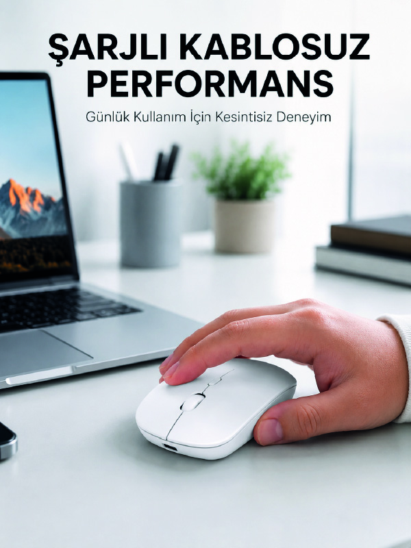 5000 DPI Bluetooth Kablosuz Mouse Hafif Ergonomik Sessiz Wireless Fare - Lisinya 5000 DPI Bluetooth Kablosuz Mouse Hafif Ergonomik Sessiz Wireless Fare - Lisinya