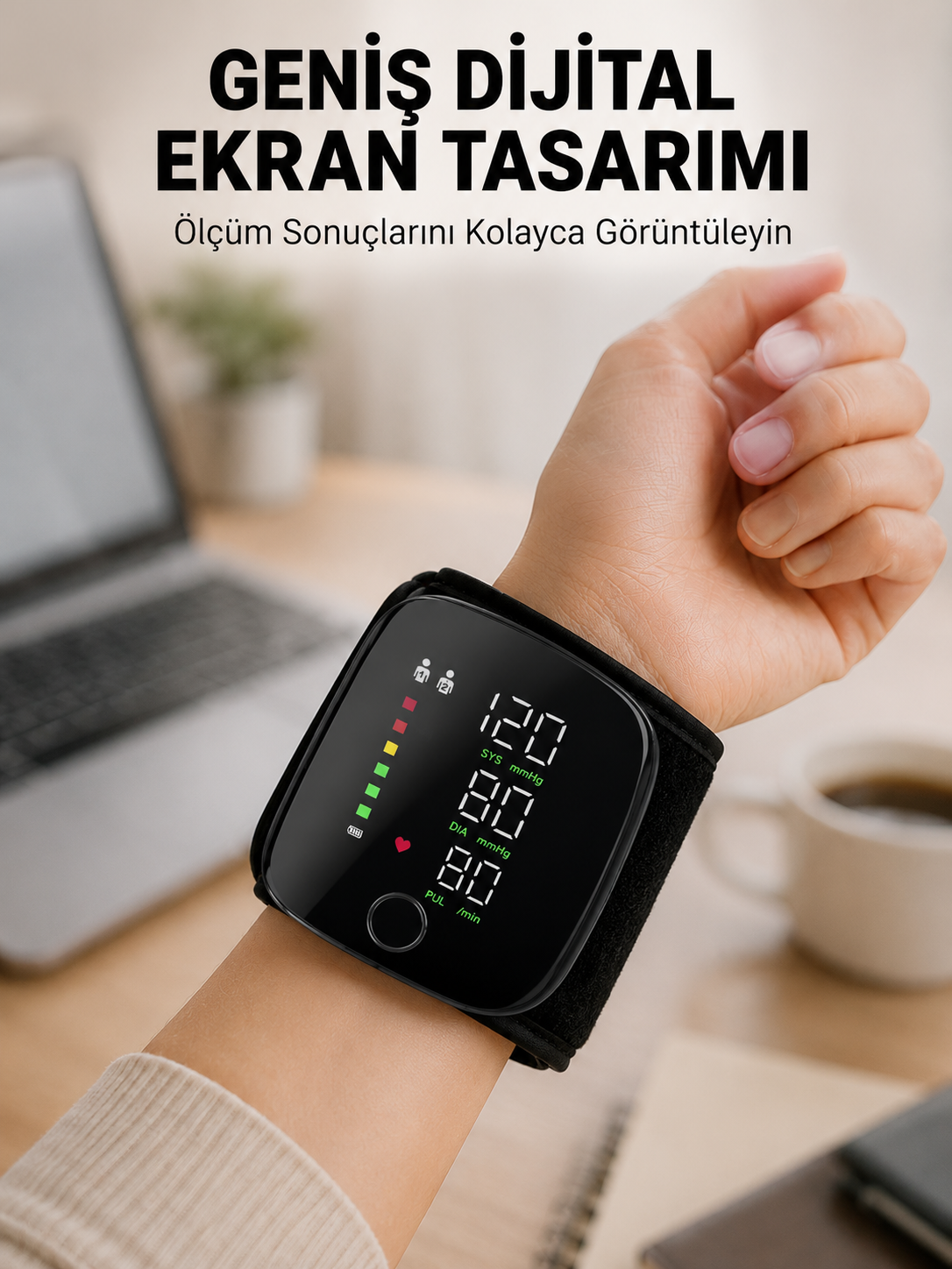 Evde Günlük Kullanıma Uygun Şarjlı Bilekten Tansiyon Ölçüm Cihazı - Lisinya Evde Günlük Kullanıma Uygun Şarjlı Bilekten Tansiyon Ölçüm Cihazı - Lisinya