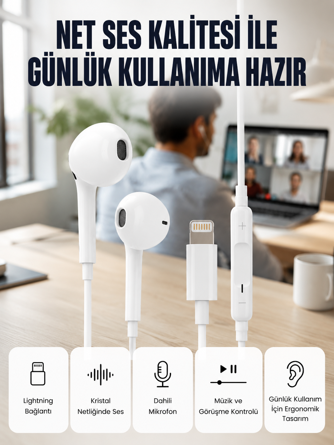 Derin Bas ve Net Ses Özellikli Kulak İçi Kulaklık Yeni Nesil - Lisinya