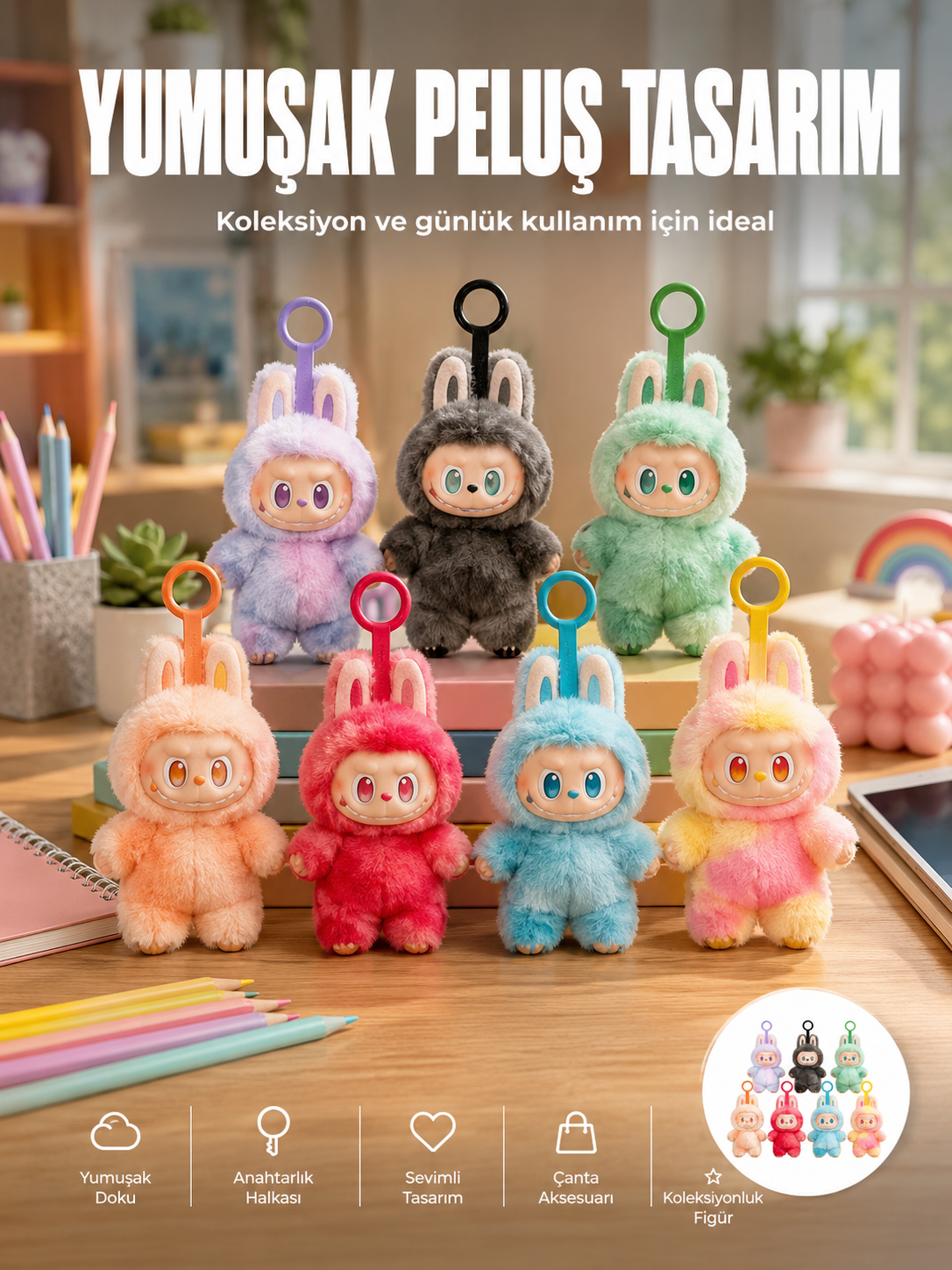 Dekoratif Labubu Peluş Figür Oyuncak Yeni Seri - Lisinya Dekoratif Labubu Peluş Figür Oyuncak Yeni Seri - Lisinya