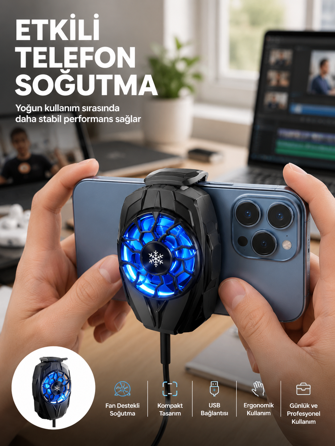 Telefon Soğutucu Fan Güçlü Motor Radyatör Cep Telefon Soğutma - Lisinya Telefon Soğutucu Fan Güçlü Motor Radyatör Cep Telefon Soğutma - Lisinya