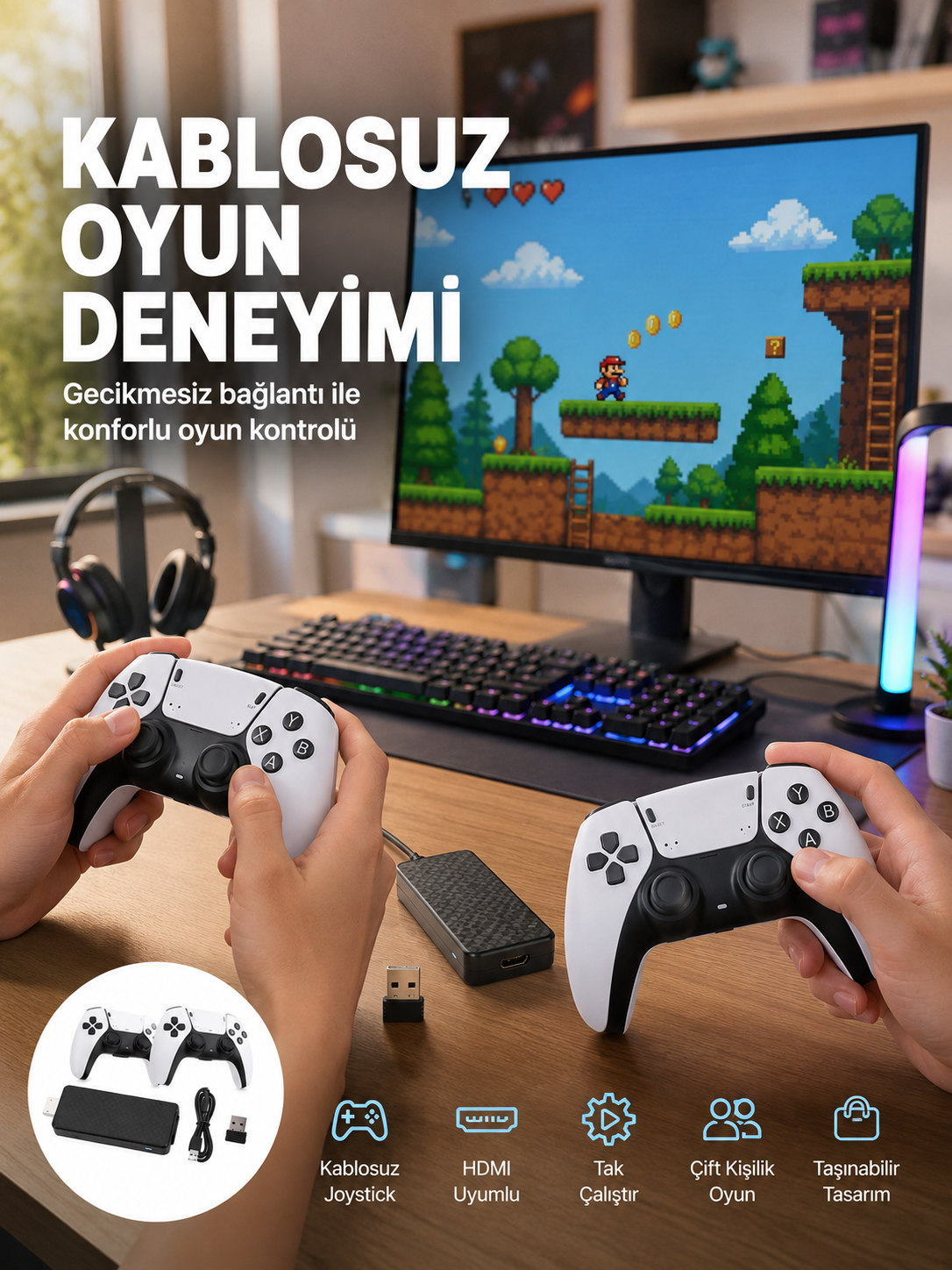 20600 Oyunlu Retro Oyun Konsolu Kablosuz Joystick Yeni Nesil - Lisinya 20600 Oyunlu Retro Oyun Konsolu Kablosuz Joystick Yeni Nesil - Lisinya
