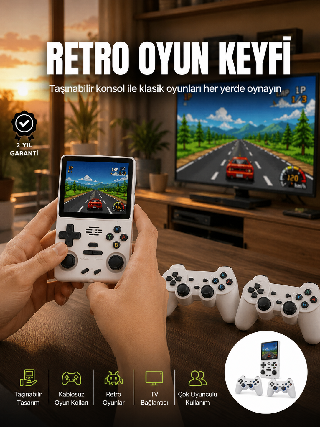 Taşınabilir El Konsolu Kablosuz Gamepadli Yeni Nesil - Lisinya Taşınabilir El Konsolu Kablosuz Gamepadli Yeni Nesil - Lisinya