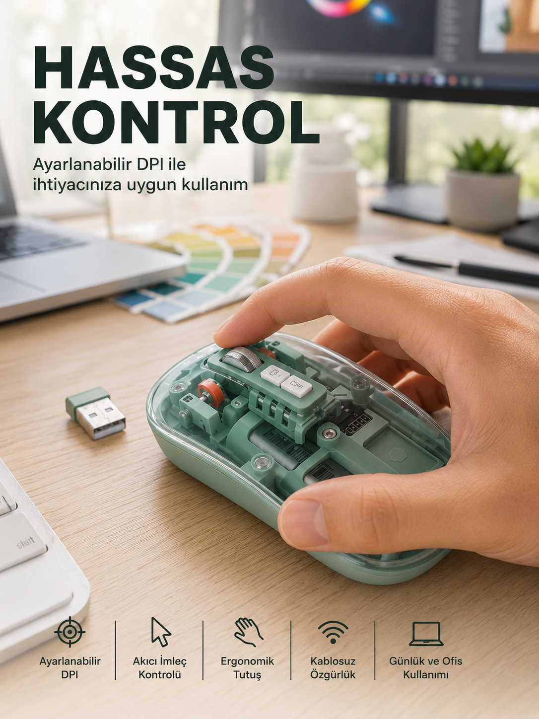 Şeffaf Tasarımlı Bluetooth Kablosuz Mouse Pilli Kullanım Yeni Nesil - Lisinya Şeffaf Tasarımlı Bluetooth Kablosuz Mouse Pilli Kullanım Yeni Nesil - Lisinya
