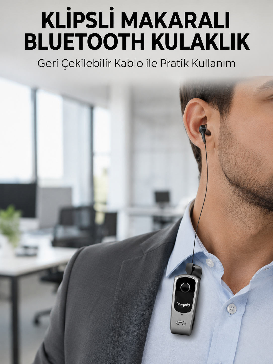 Klipsli Tasarımlı Bluetooth Kulaklık Uzun Pil Ömrü - Lisinya Klipsli Tasarımlı Bluetooth Kulaklık Uzun Pil Ömrü - Lisinya