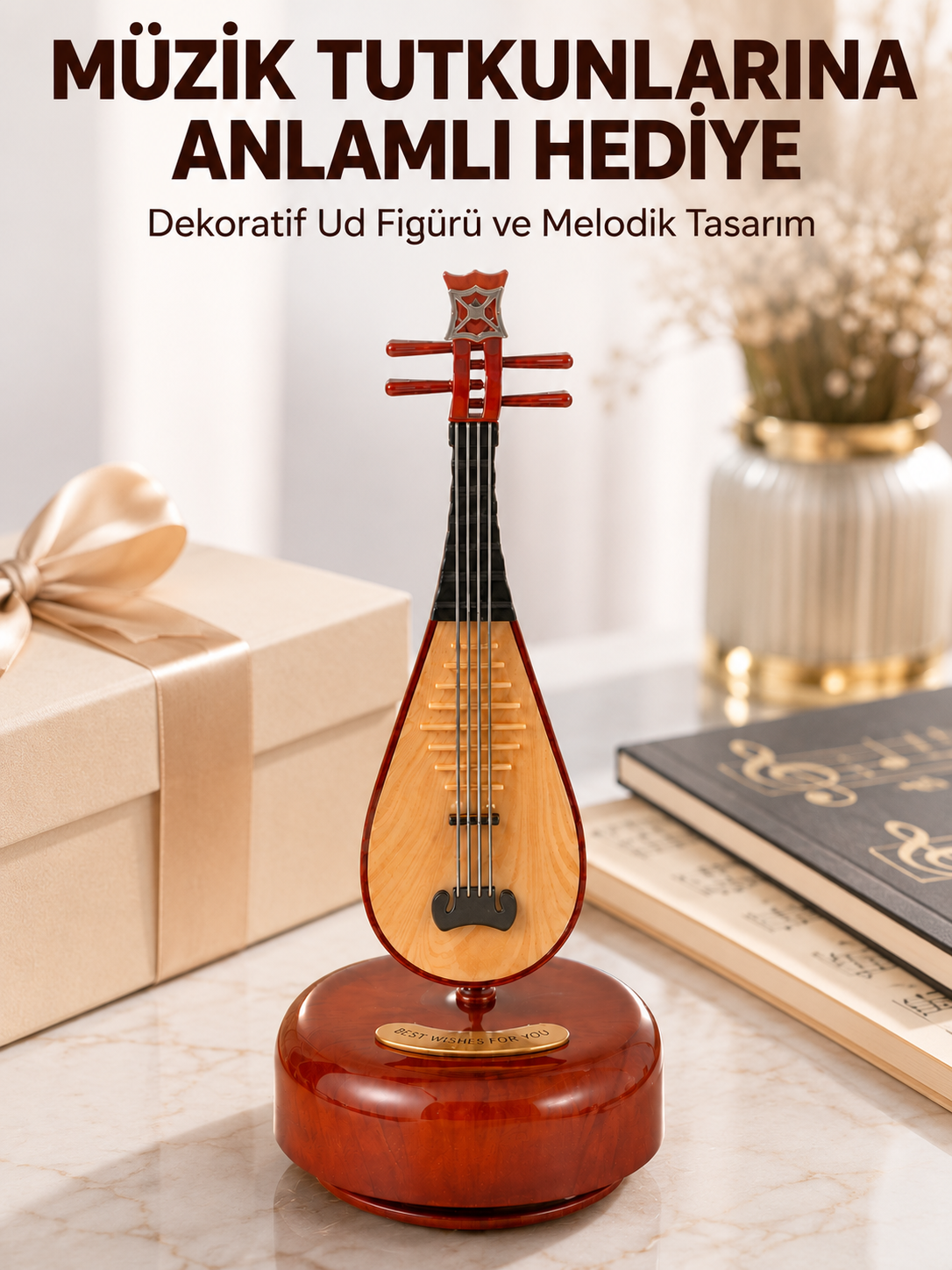 Enstrüman Figürlü Melodi Çalan Dekoratif Müzik Kutusu - Lisinya Enstrüman Figürlü Melodi Çalan Dekoratif Müzik Kutusu - Lisinya