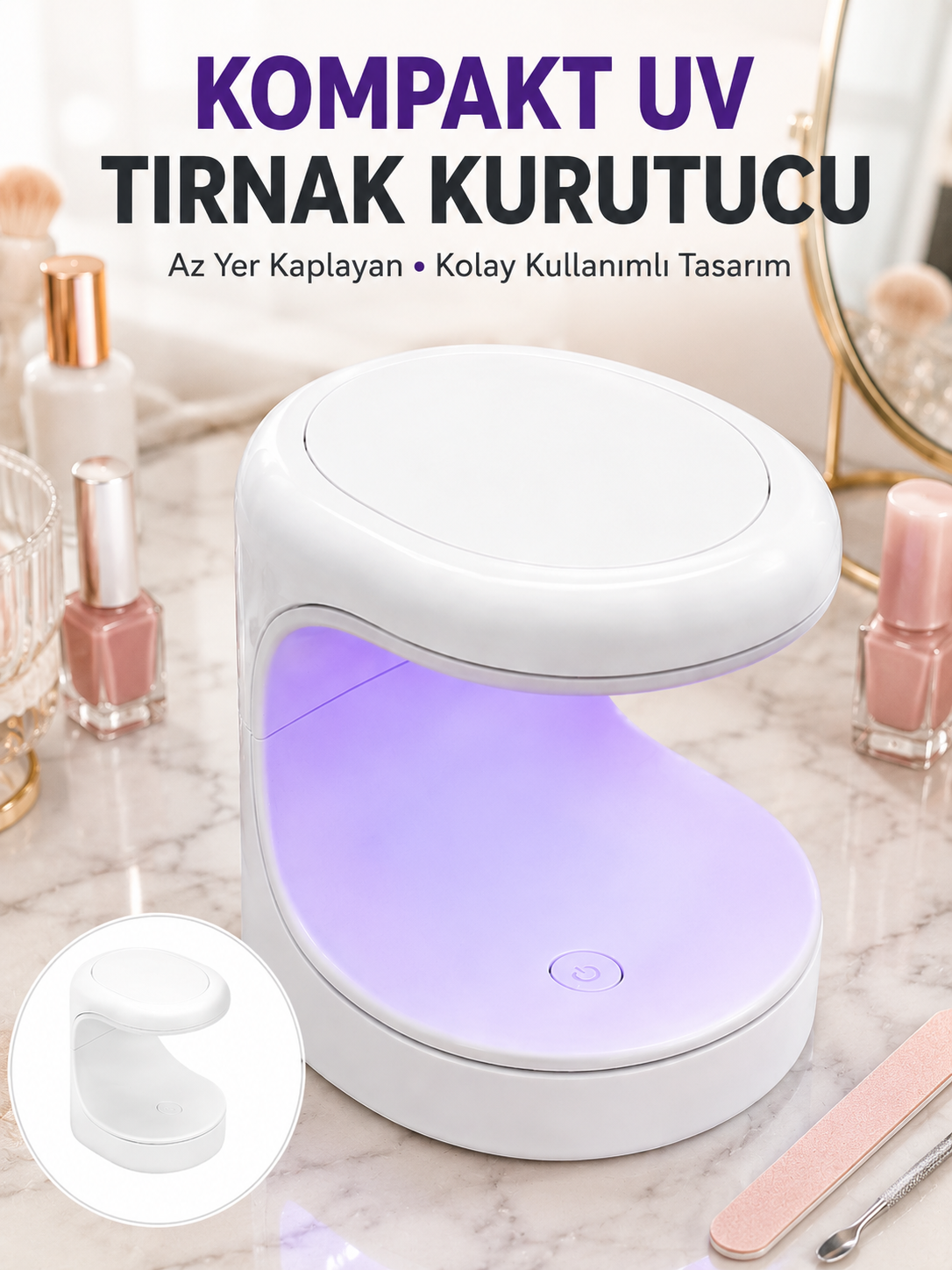 Seyehat Tipi Mini Oje Kurutucu Ultraviole Mor Işık Protez Tırnak Kurutucu Yeni Nesil - Lisinya Seyehat Tipi Mini Oje Kurutucu Ultraviole Mor Işık Protez Tırnak Kurutucu Yeni Nesil - Lisinya