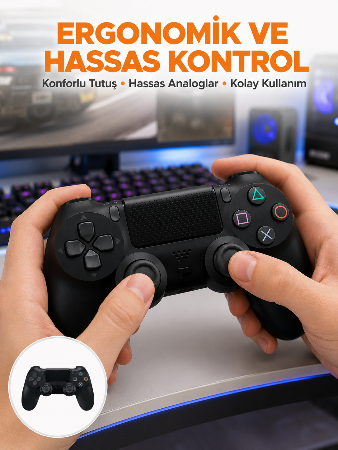 Kablosuz PS4 Oyun Kolu – Çift Titreşimli Motor, Uzun Pil Ömrü ve Hassas Kontrol Yeni Nesil - Lisinya Kablosuz PS4 Oyun Kolu – Çift Titreşimli Motor, Uzun Pil Ömrü ve Hassas Kontrol Yeni Nesil - Lisinya