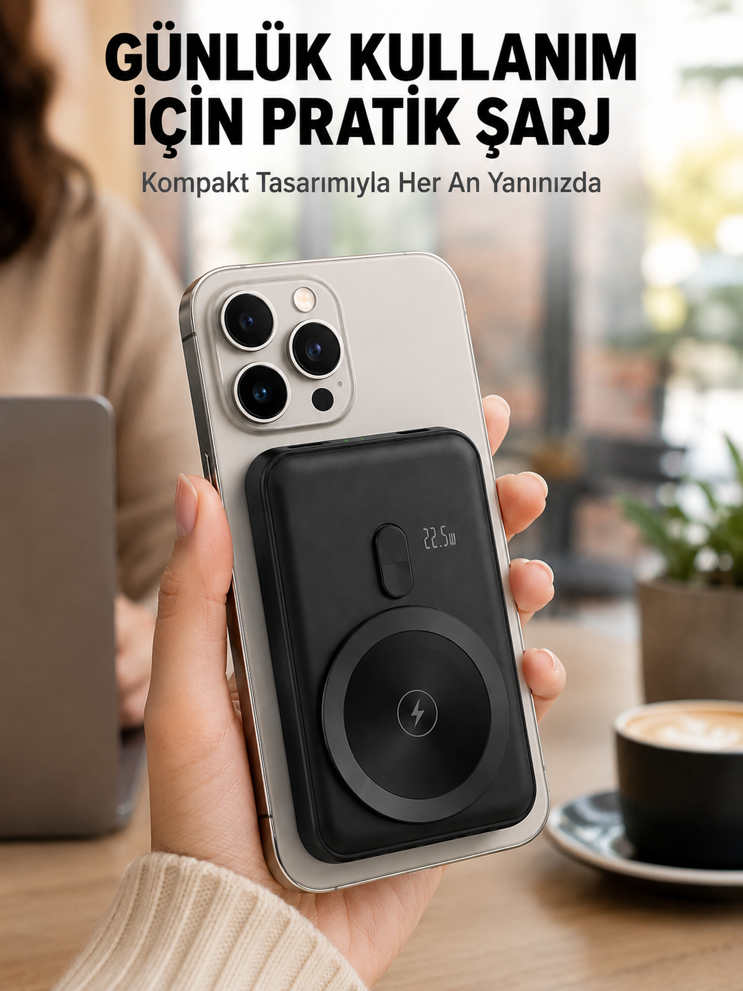 MagSafe Uyumlu Kablosuz Powerbank Taşınabilir Hızlı Şarj Yeni Nesil - Lisinya MagSafe Uyumlu Kablosuz Powerbank Taşınabilir Hızlı Şarj Yeni Nesil - Lisinya