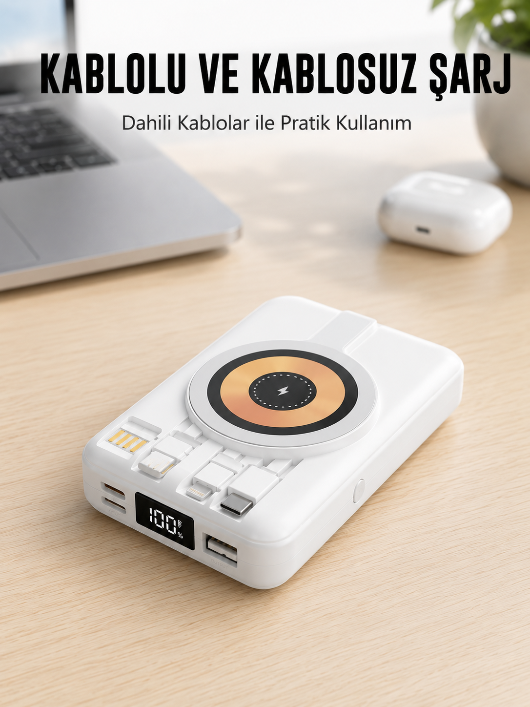 MagSafe Uyumlu Kablosuz Powerbank Hızlı Şarj Özellikli Yeni Nesil - Lisinya MagSafe Uyumlu Kablosuz Powerbank Hızlı Şarj Özellikli Yeni Nesil - Lisinya