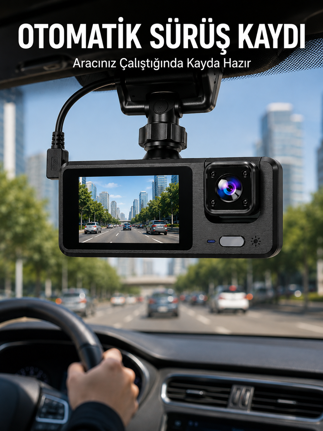 3 Kameralı DVR Araç Kamerası – Tam Güvenlik, Tam Kapsama Yeni Nesil - Lisinya