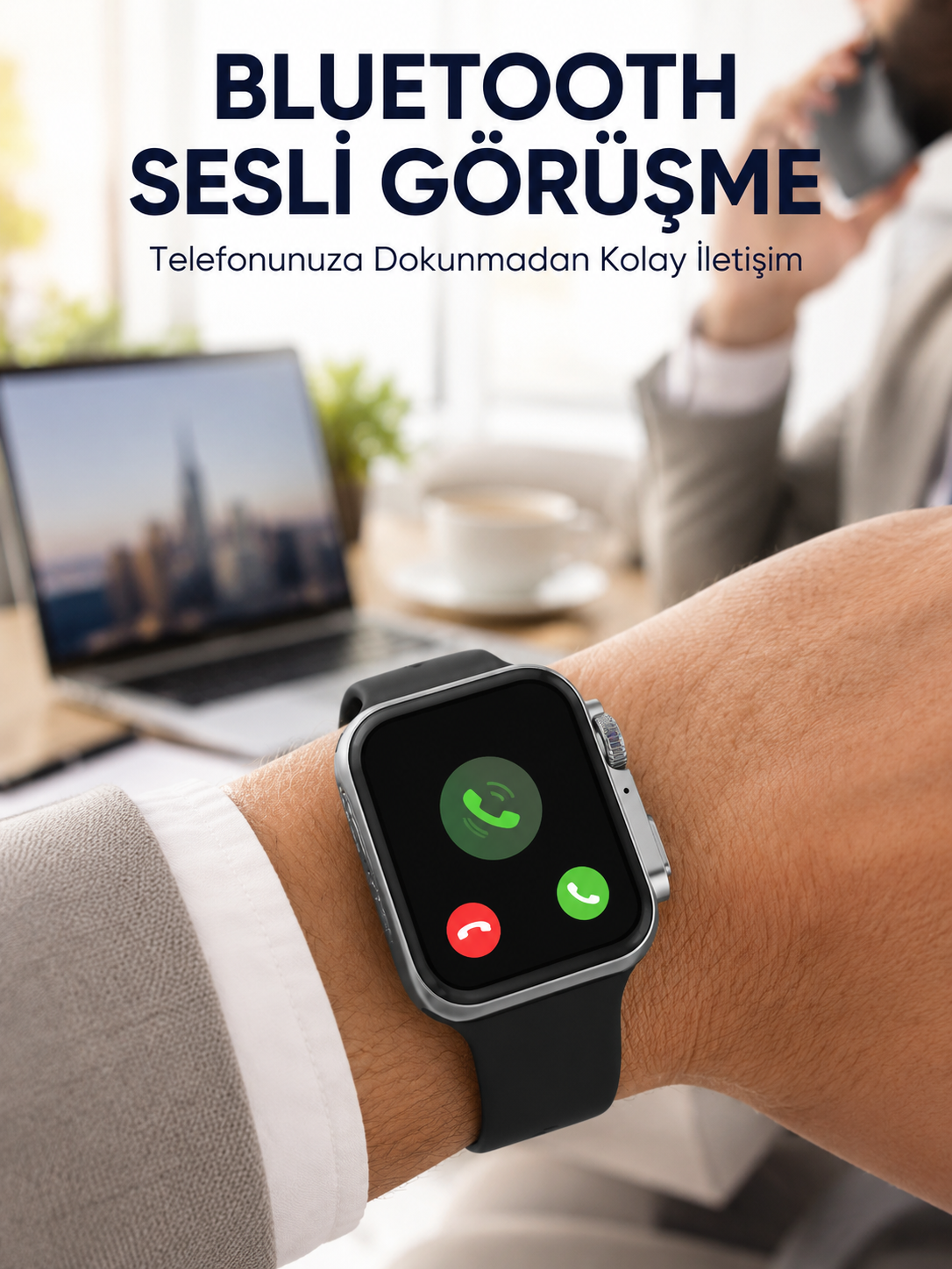 RS12 PRO+ Titanyum Kasa Akıllı Saat – Uyku ve Nabız Takibi, Suya Dayanıklı, Bluetooth Arama Yeni Nesil - Lisinya