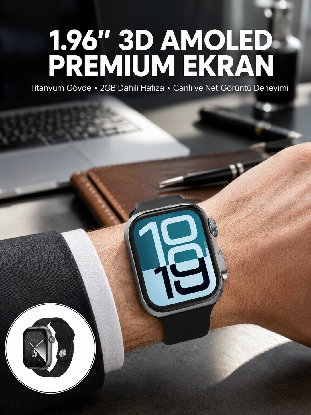 RS12 PRO+ 2025 Serisi Özel Üretim Full Ekranlı Akıllı Saat – Nabız ve Uyku Takibi, Bluetooth Arama, Garantili, Güçlü Batarya - Lisinya